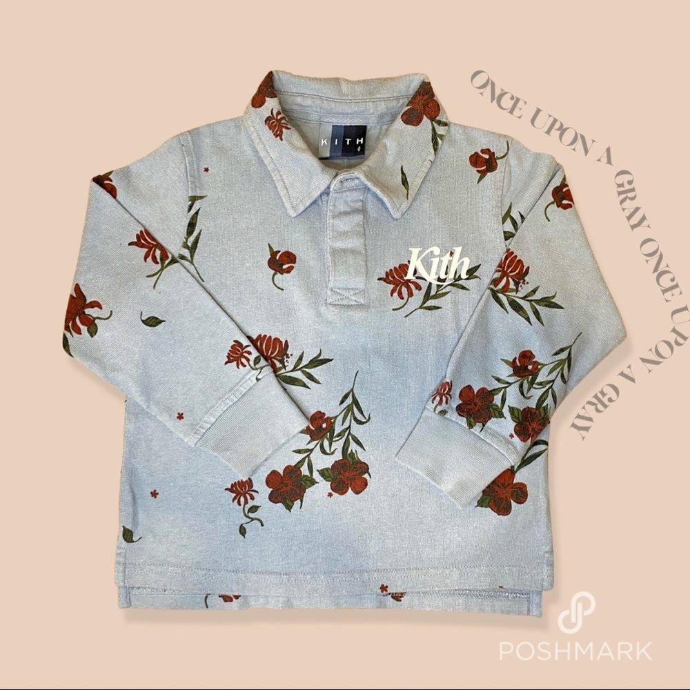 KITH Kidset Floral Rugby, Size 4-5T